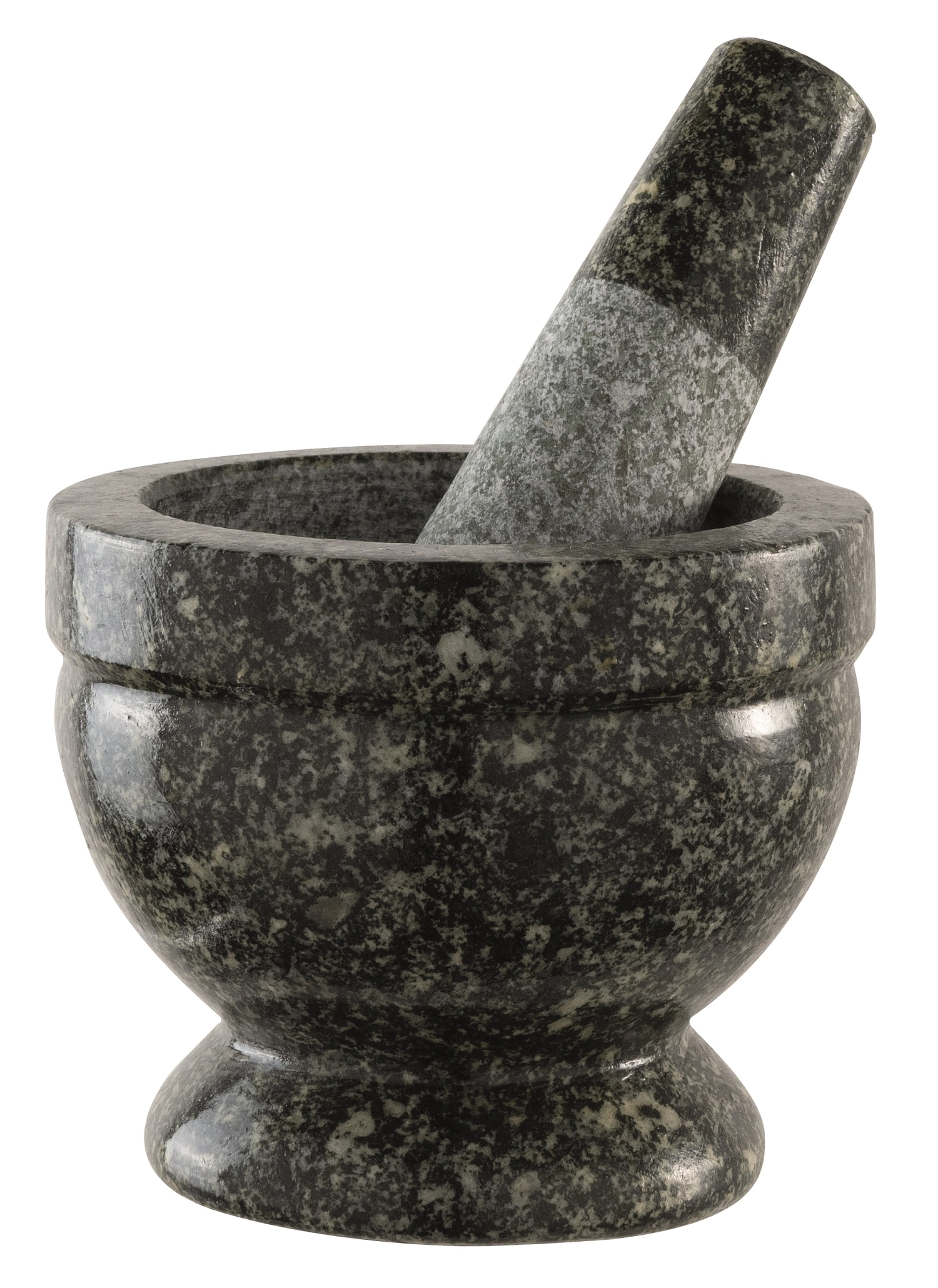 Mortier et pilon, granit vert, D14cm