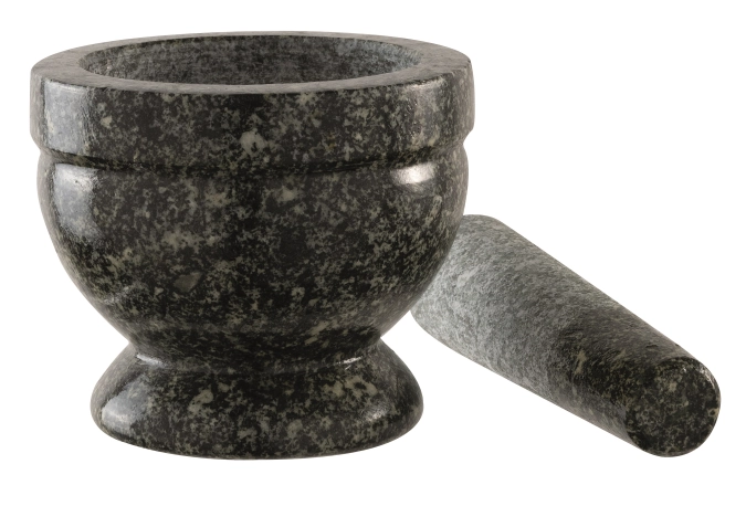 Mortier et pilon, granit vert, D14cm