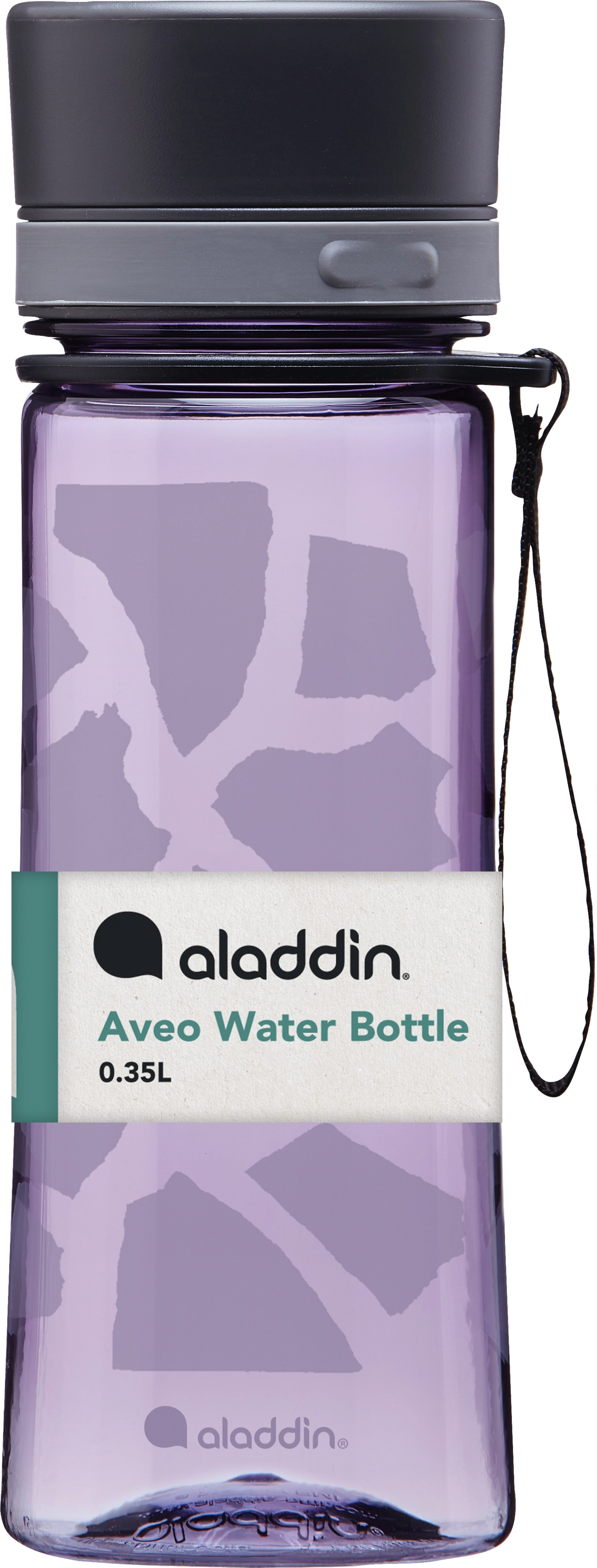 Aladdin aveo water bottle 0.35l violet purple animal print