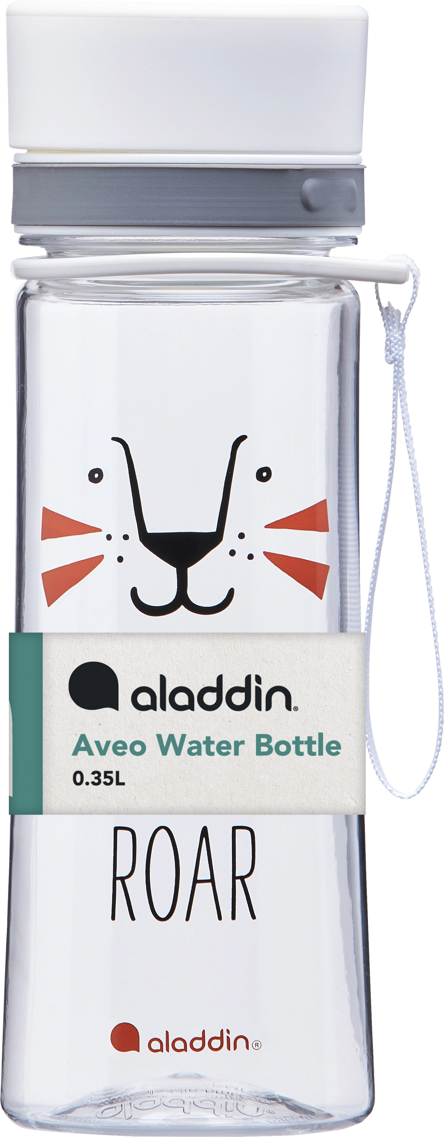 Aladdin my first aveo lion water bottle for kids 0.35l white