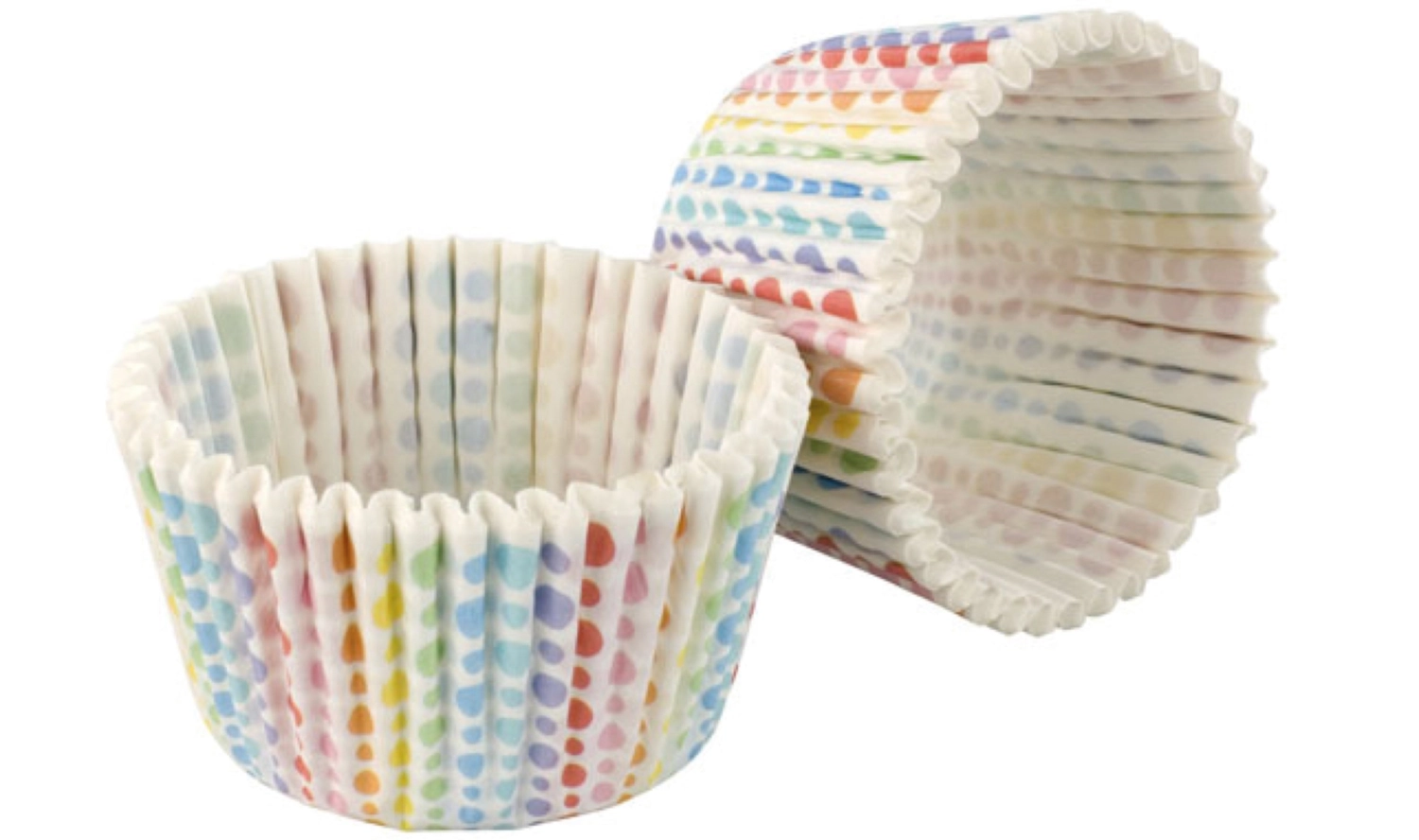 32 pcs. moules à cupcakes rainbow, blanc