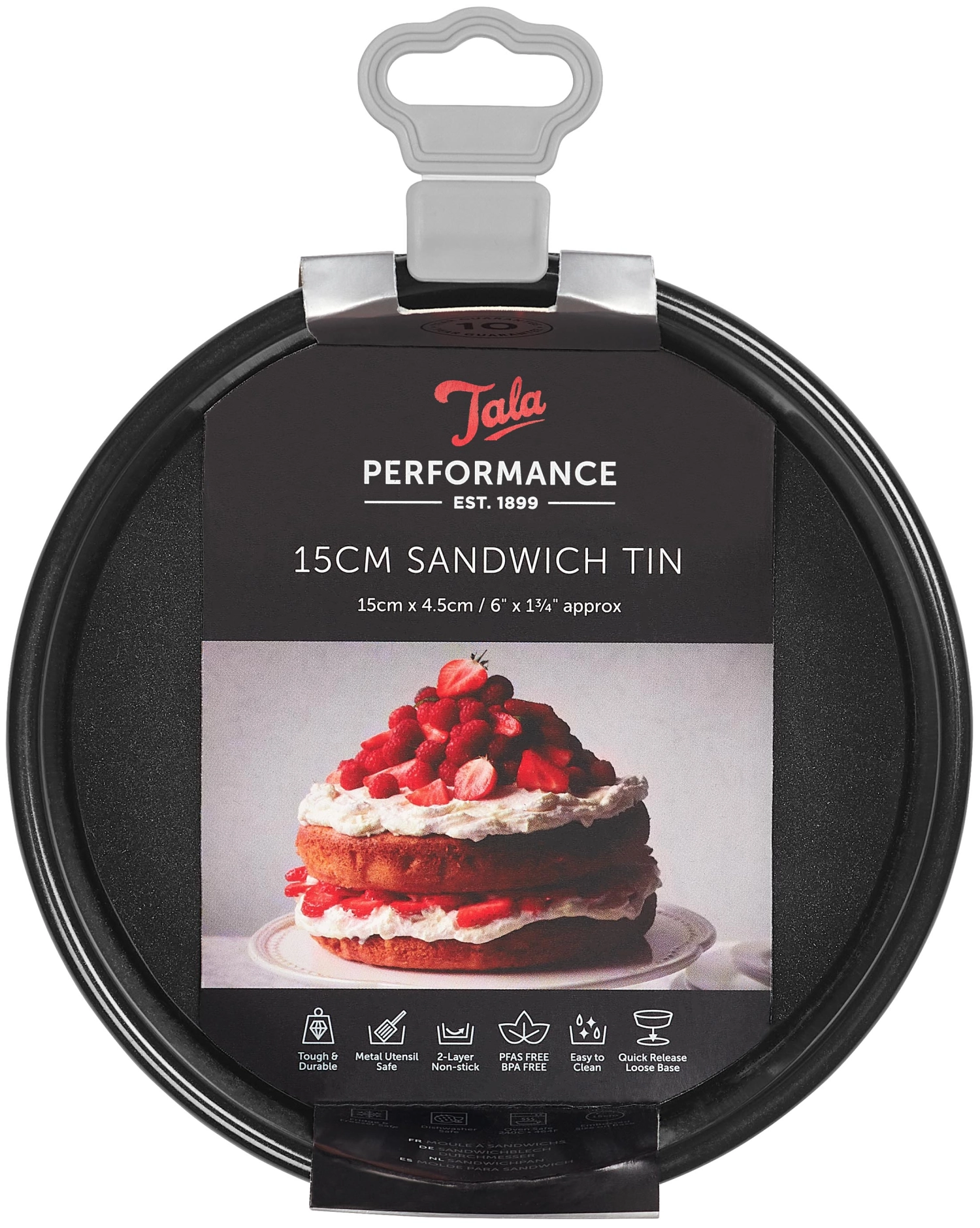 Moule à gâteau rond avec fond libre, d15cm, h4.5cm, ah