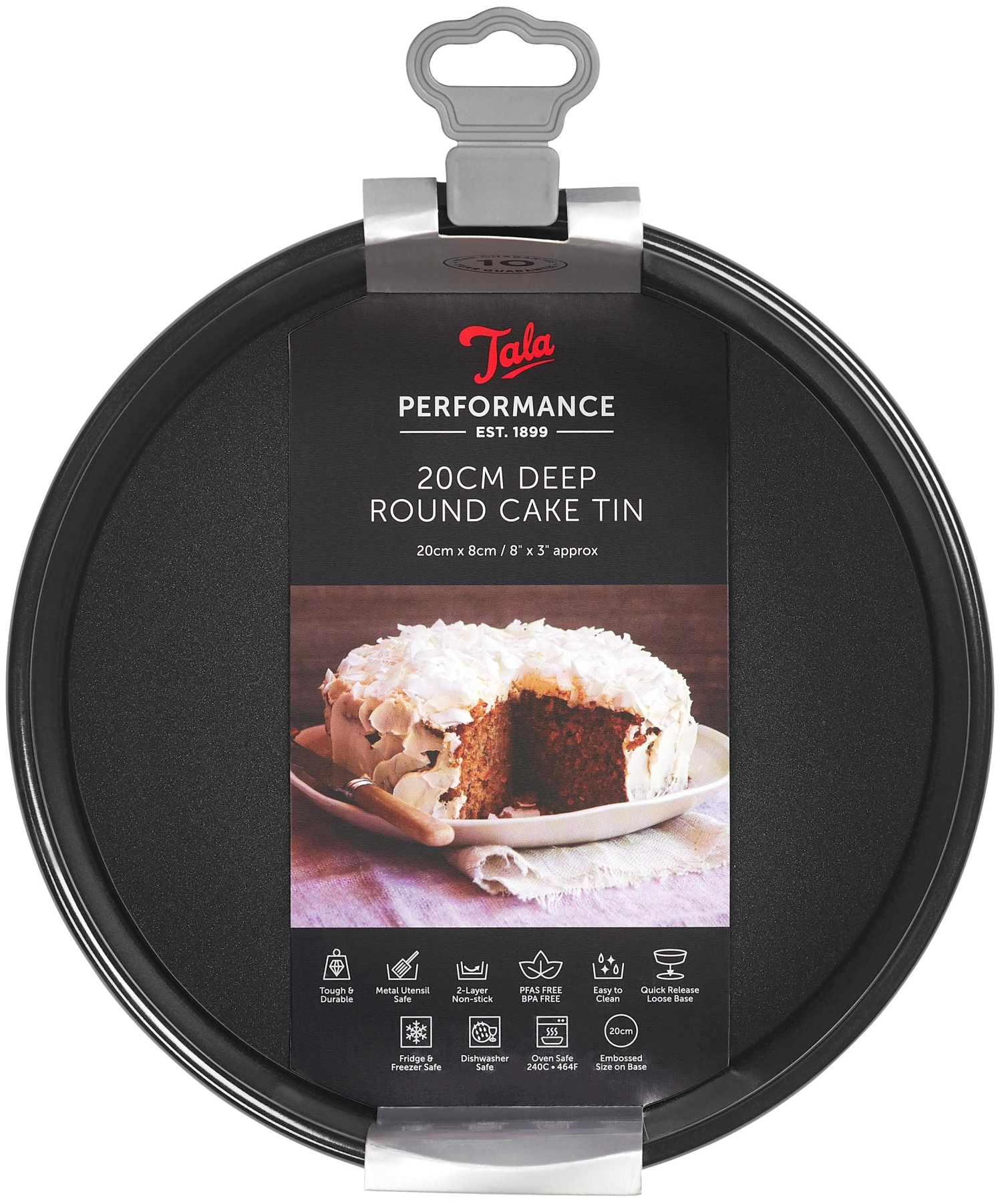 Moule à gâteau rond et profond, d20cm, h9cm, antiadhésif