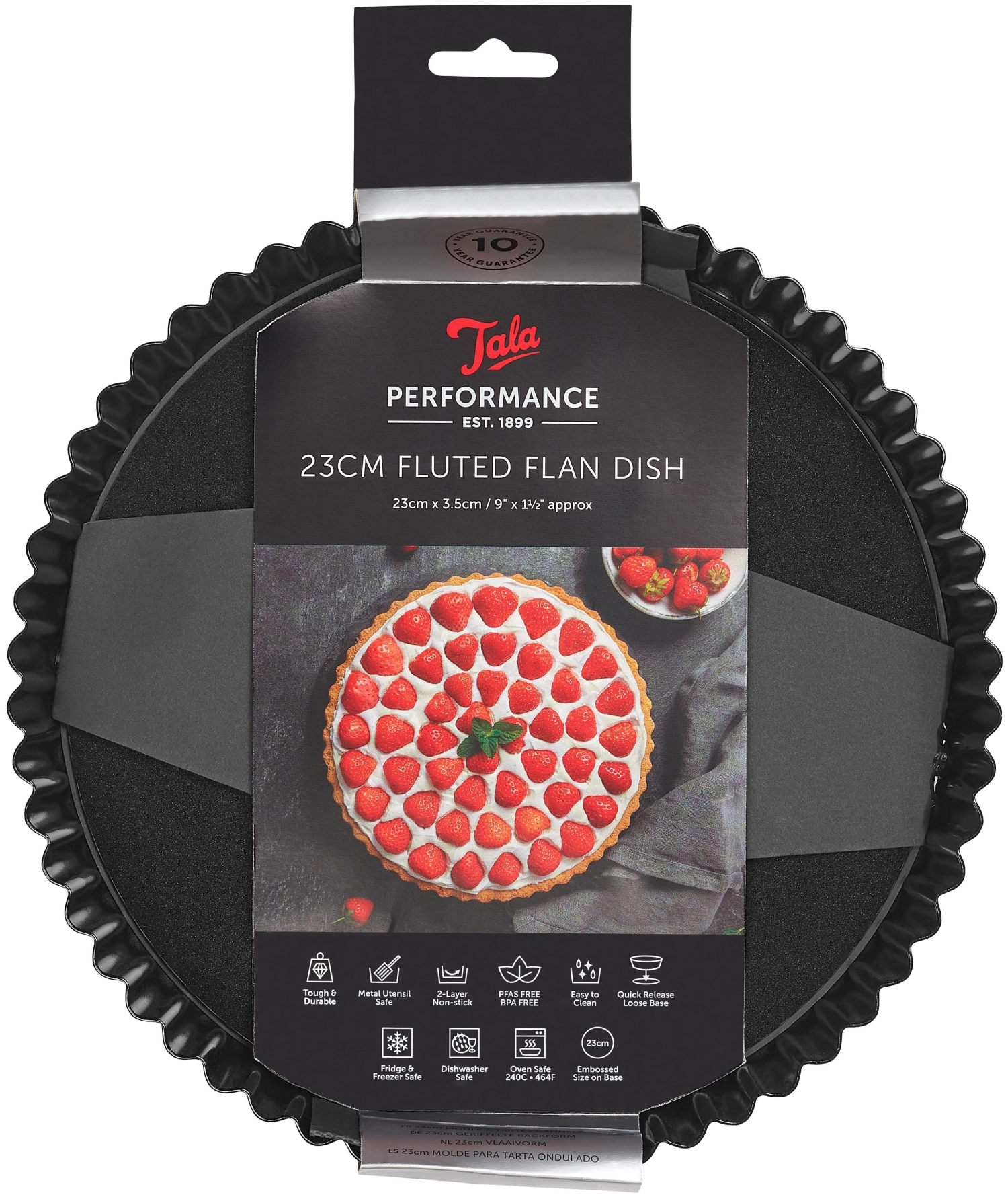 Moule à tarte, d23cm, h3.5cm, antiadhésif
