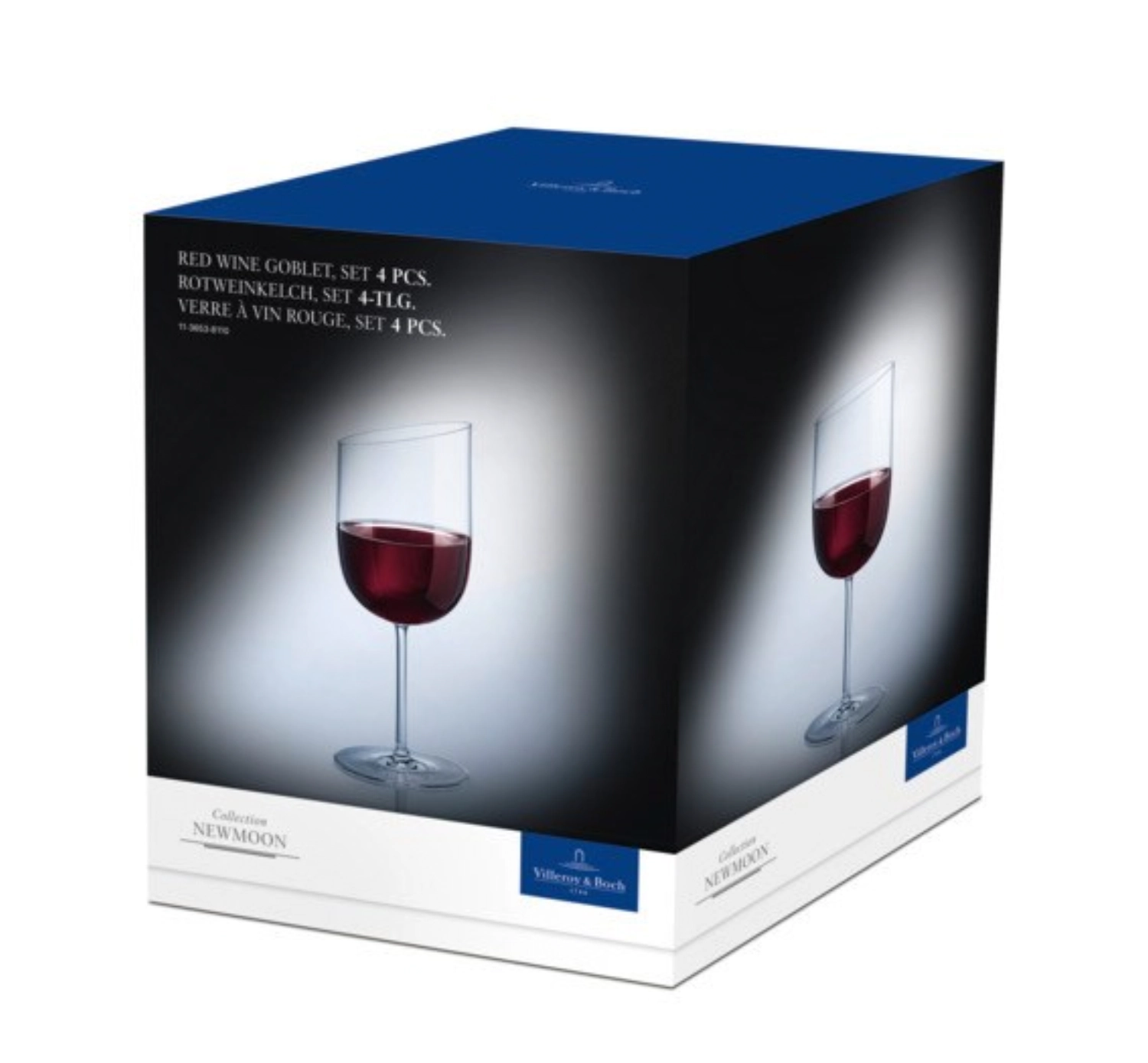 Set de 4 verres à vin rouge NewMoon 21.8cm 0.41lt