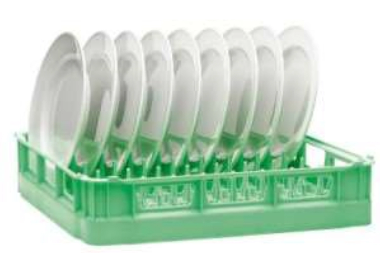 Panier d'assiettes vert P-18-12+ NSF pour 18 assiettes plate