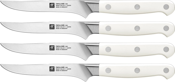 4pcs pro le blanc set de couteaux à steak