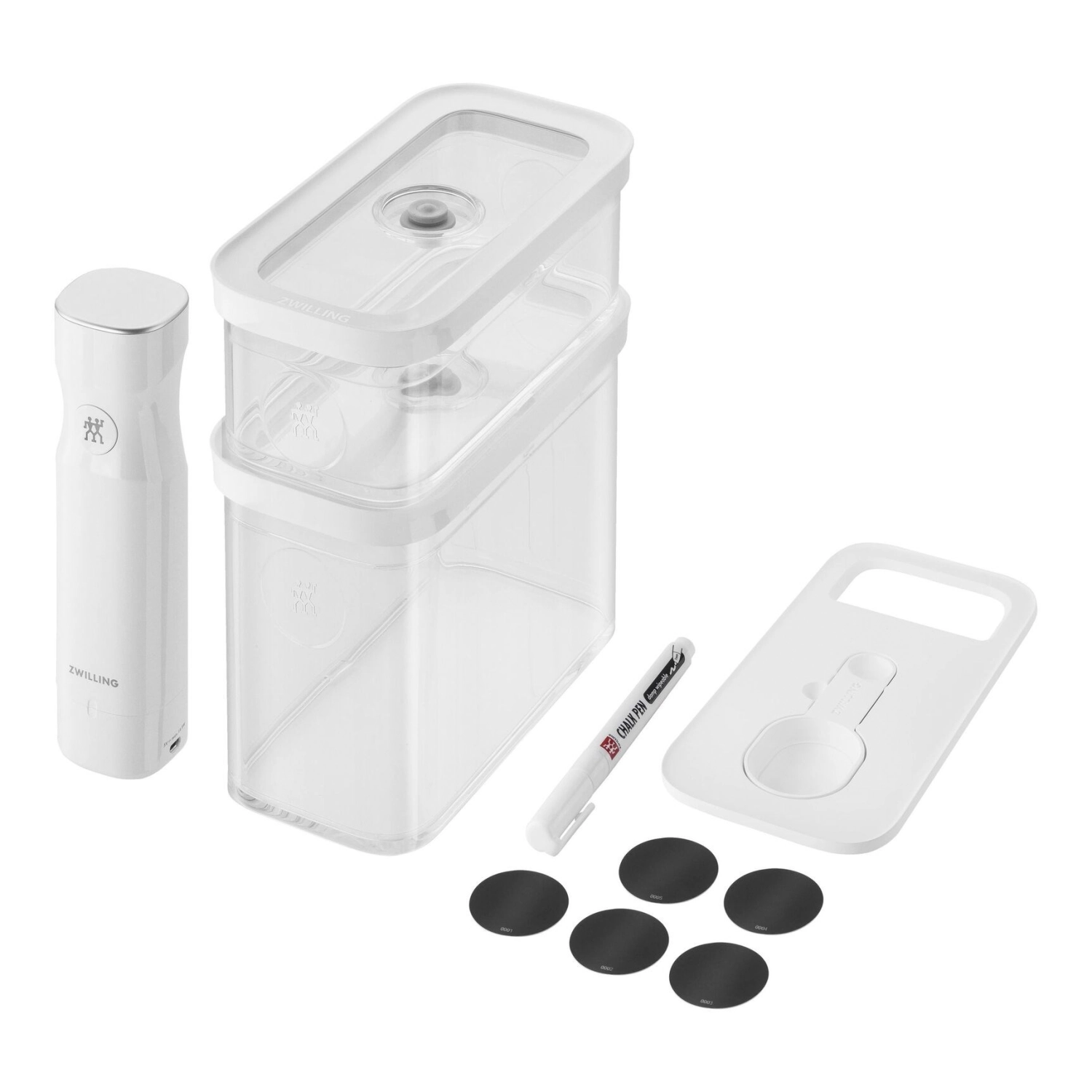 6pcs cube kit de démarrage sous vide m transparent-blanc