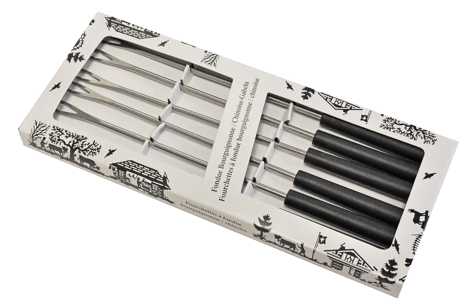 6er Set Fondue-und Bourgignongabel