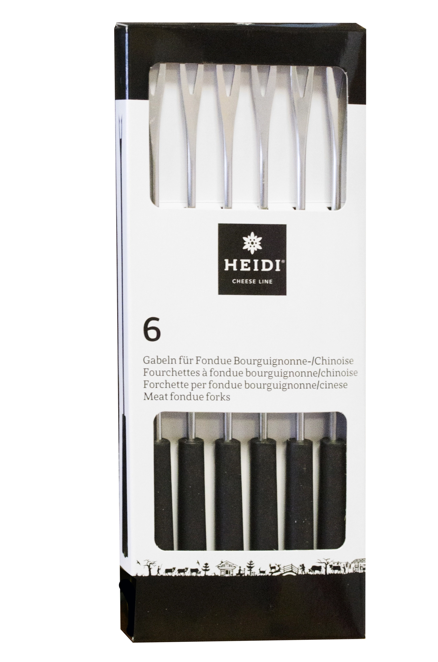 6er Set Fondue-und Bourgignongabel