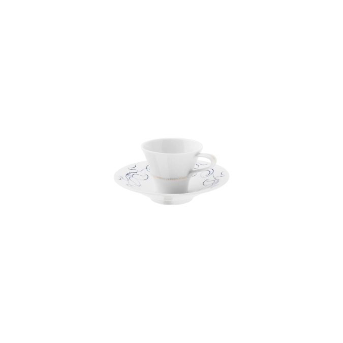 Alif Blue Espressotasse mit Unterteller