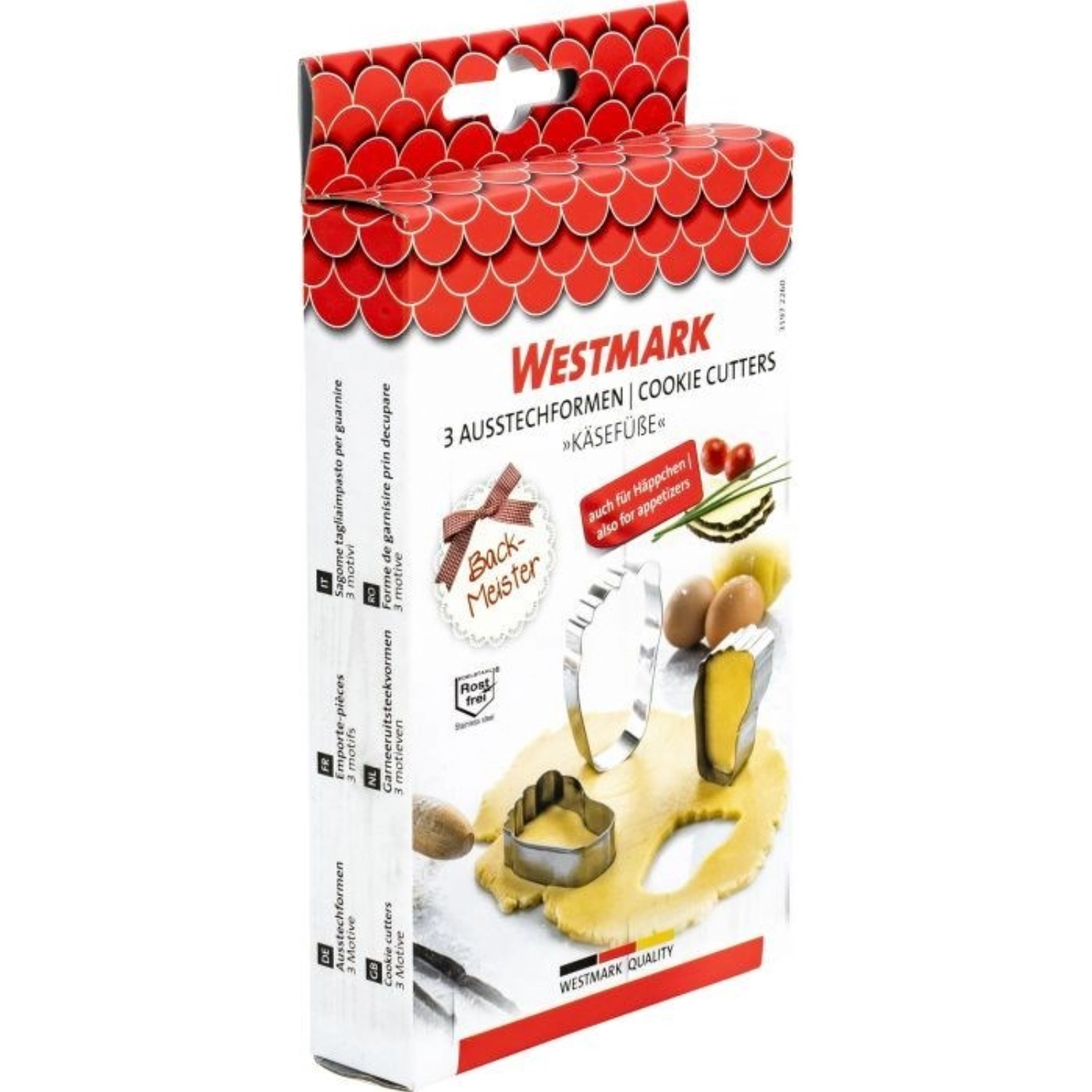 Set de 3 emporte-pièces pieds