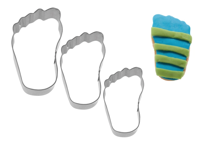 Set de 3 emporte-pièces pieds