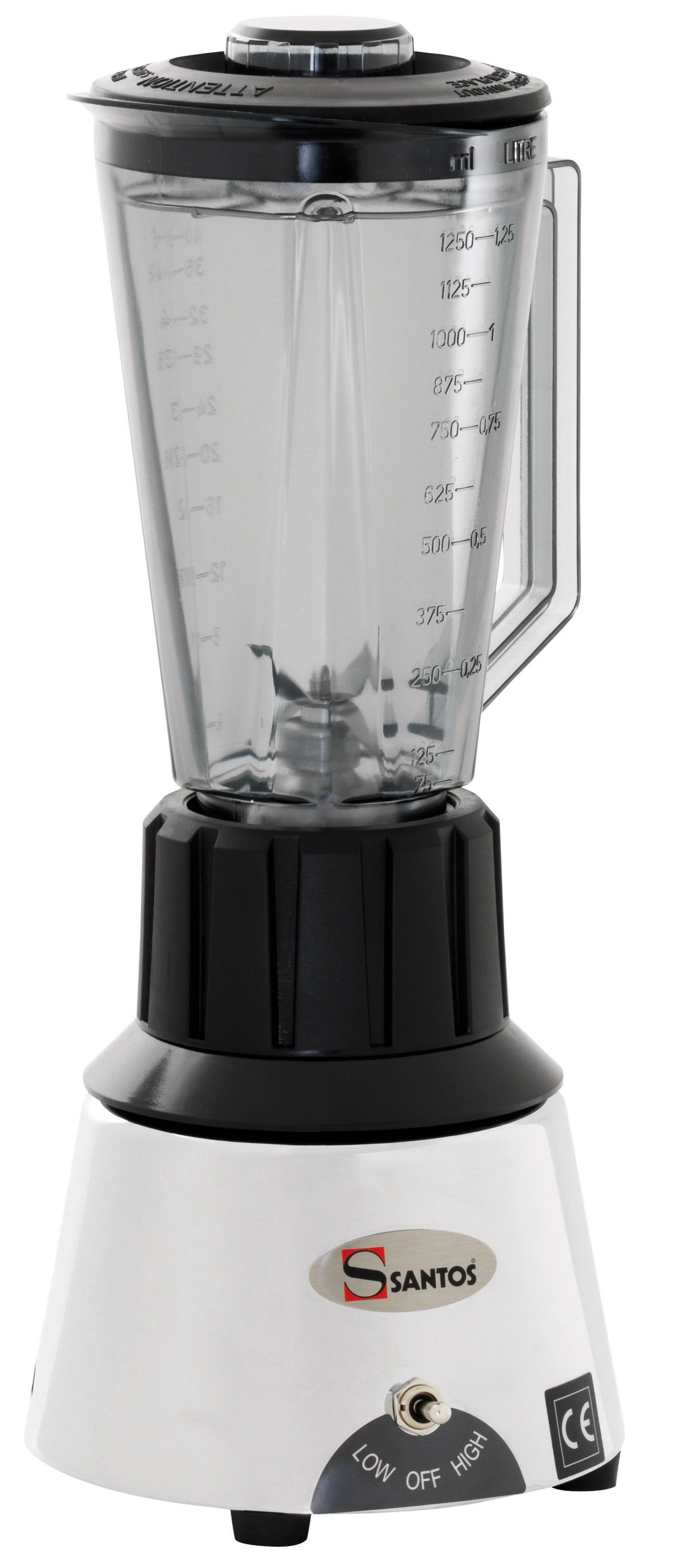 Bar blender gris laqué, 1.25 lt.