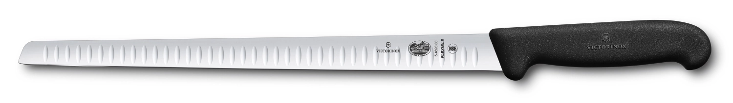 Fibrox couteau à saumon 30cm, lame alvéolée
