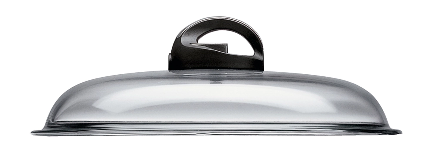 Couvercle en verre avec soupape à vapeur haut d28cm