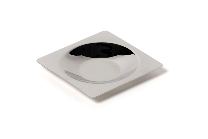 Lab Edelstahlteller,quadratisch, 1/4 Portion