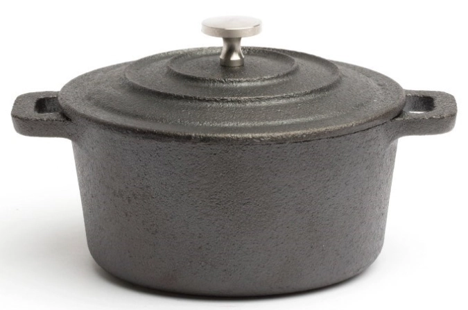 Mini casserole en fonte ronde d : 11cm h : 6cm