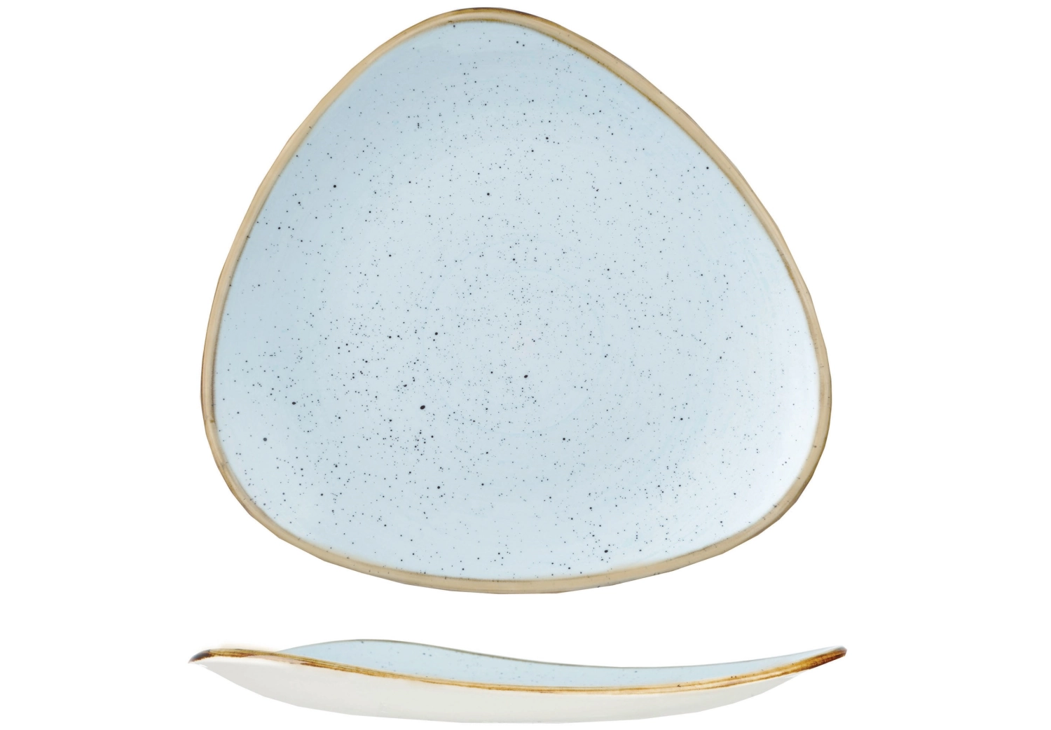 Assiette triangle plate duck egg 19.2cm