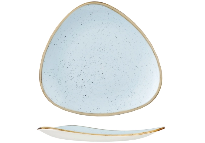 Assiette triangle plate duck egg 19.2cm