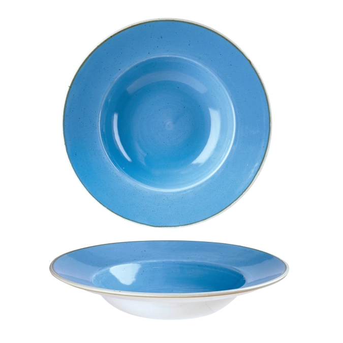 Stonecast cornflower blue assiette creuse drapeau 24cm