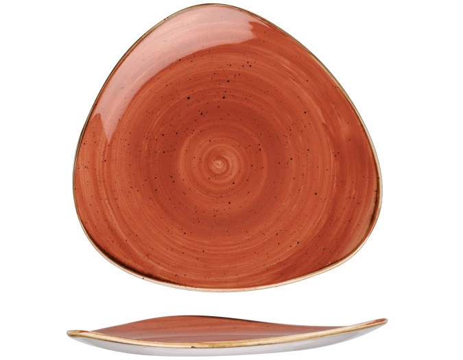 Stonecast Spiced Orange Triangel Teller flach