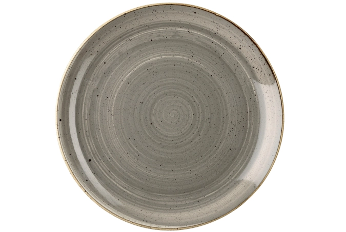 Stonecast peppercorn grey coupe assiette plate 28.8cm