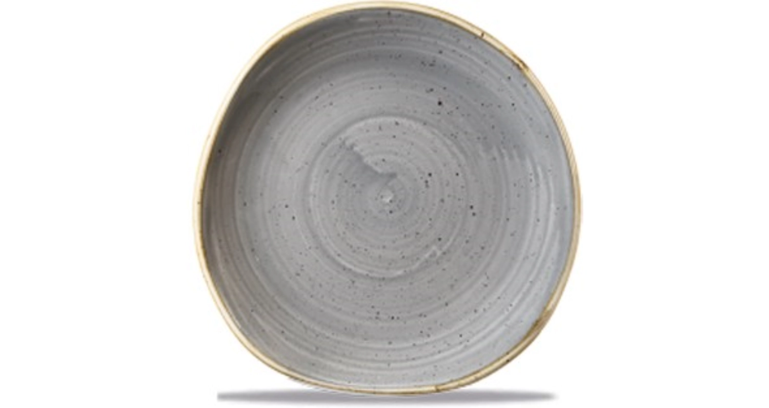 Stonecast peppercorn grey assiette plate organique 18.6cm