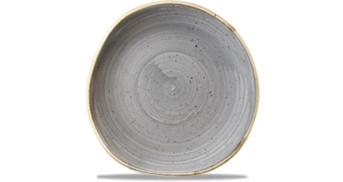 Stonecast peppercorn grey assiette plate organique 18.6cm