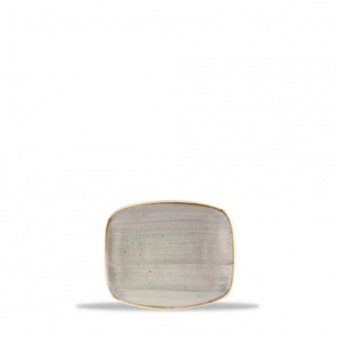 Assiette oblong plate grey