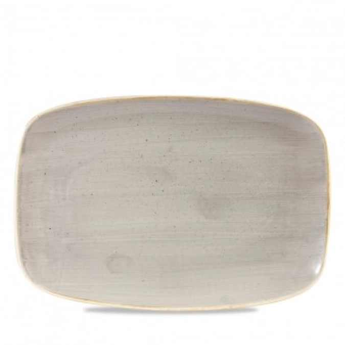 Assiette oblong plate grey
