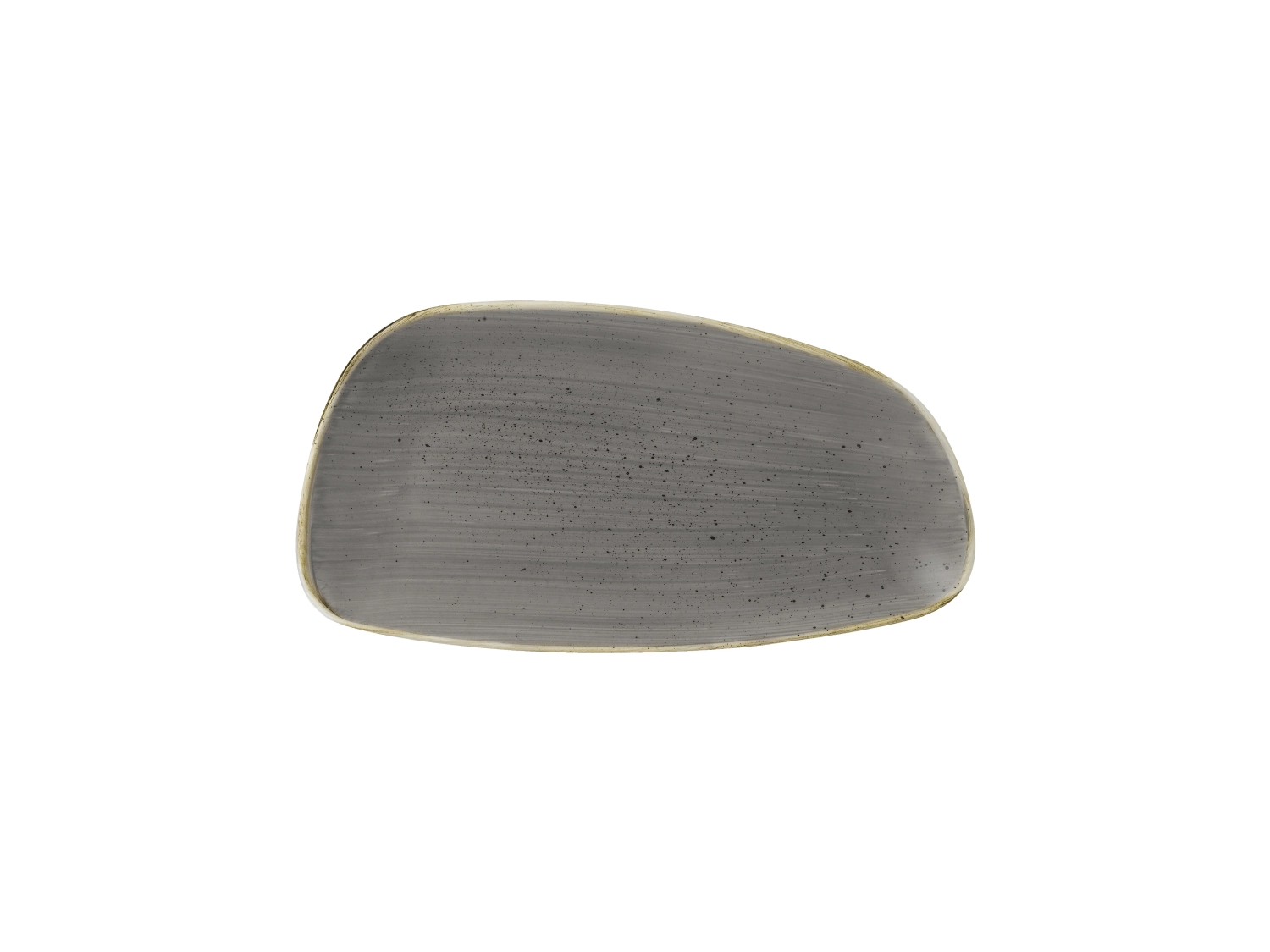 Assiette forme geo 30x15.5cm stonecast peppercorn grey