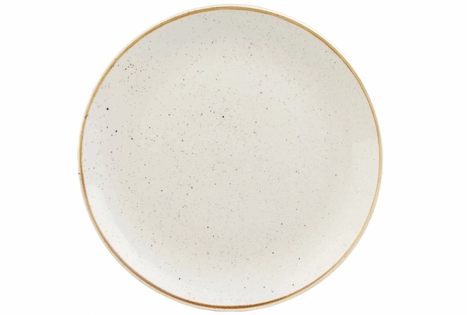 Stonecast barley white coupe assiette plate 32.4cm