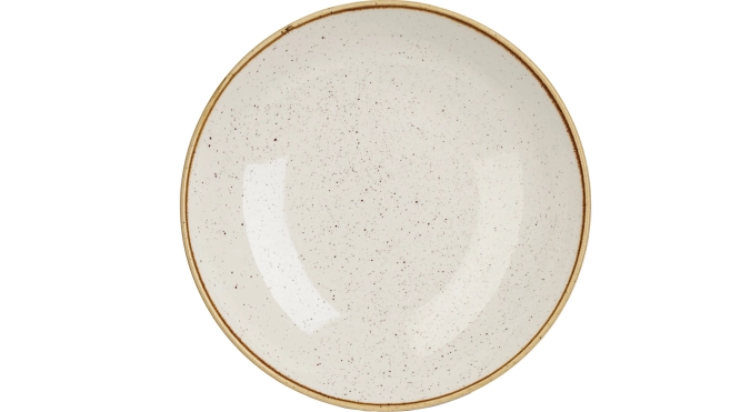 Assiette creuse white speckle 18.2cm 42.6cl