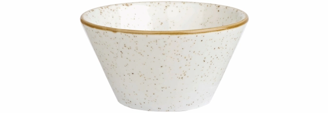 Stonecast barley white plat à sauce 9cl, d8cm h4.4cm