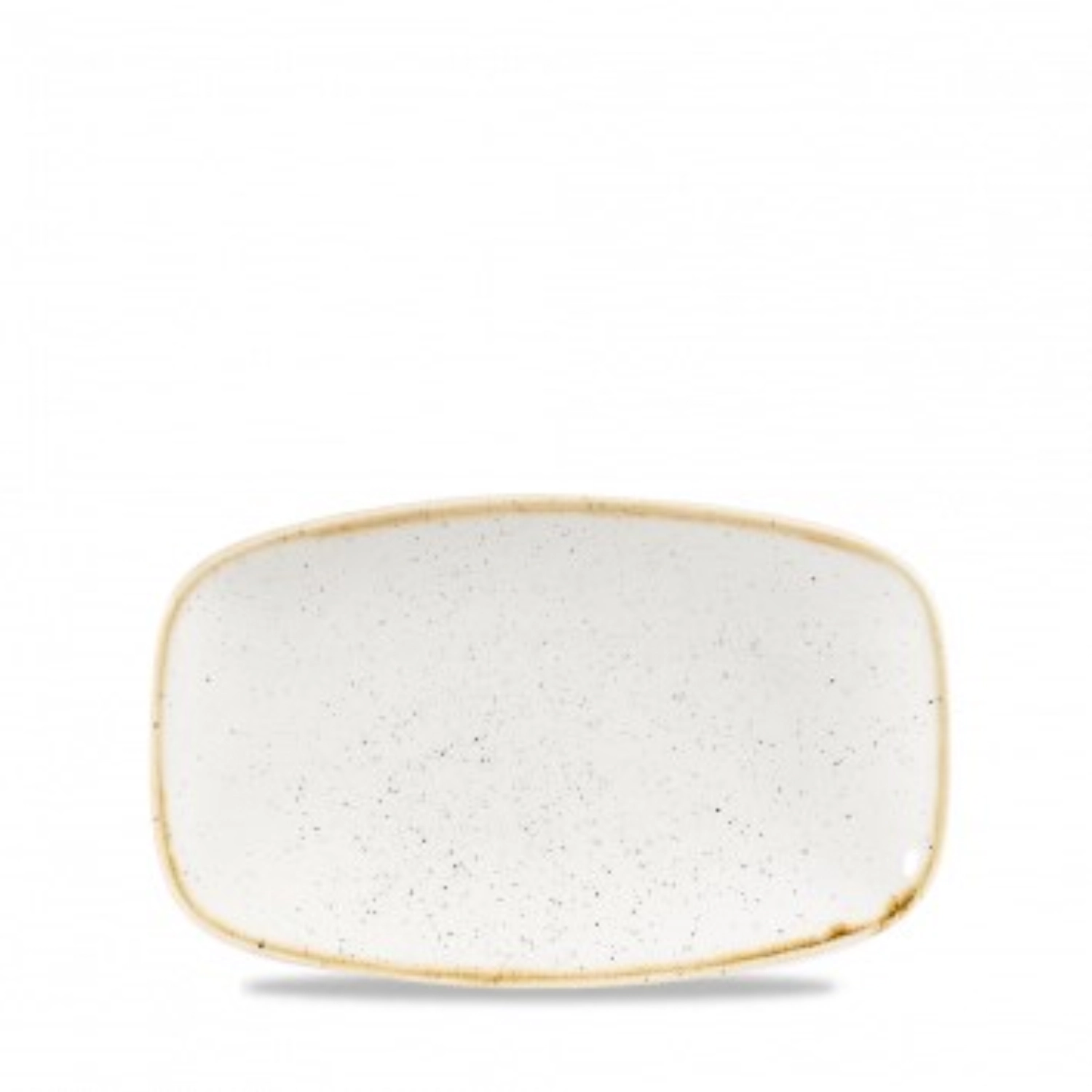 Stonecast barley white assiette rectangulaire no.1 20x12.1cm