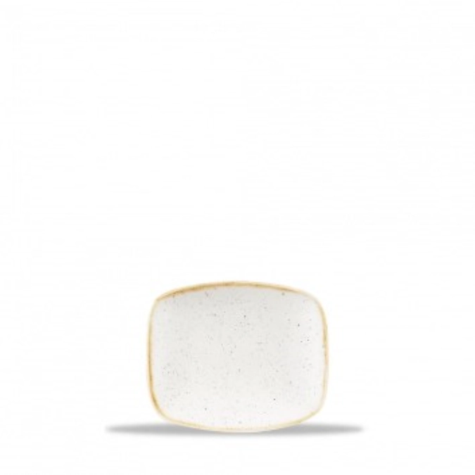 Assiette chefs oblong barley white 15.4 x 12.6cm