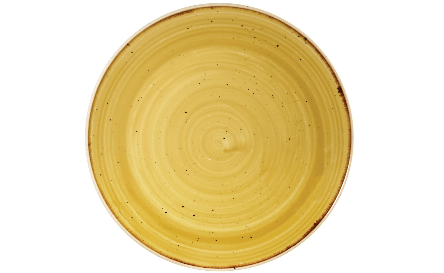 Stonecast mustard yellow coupe assiette plate 26cm