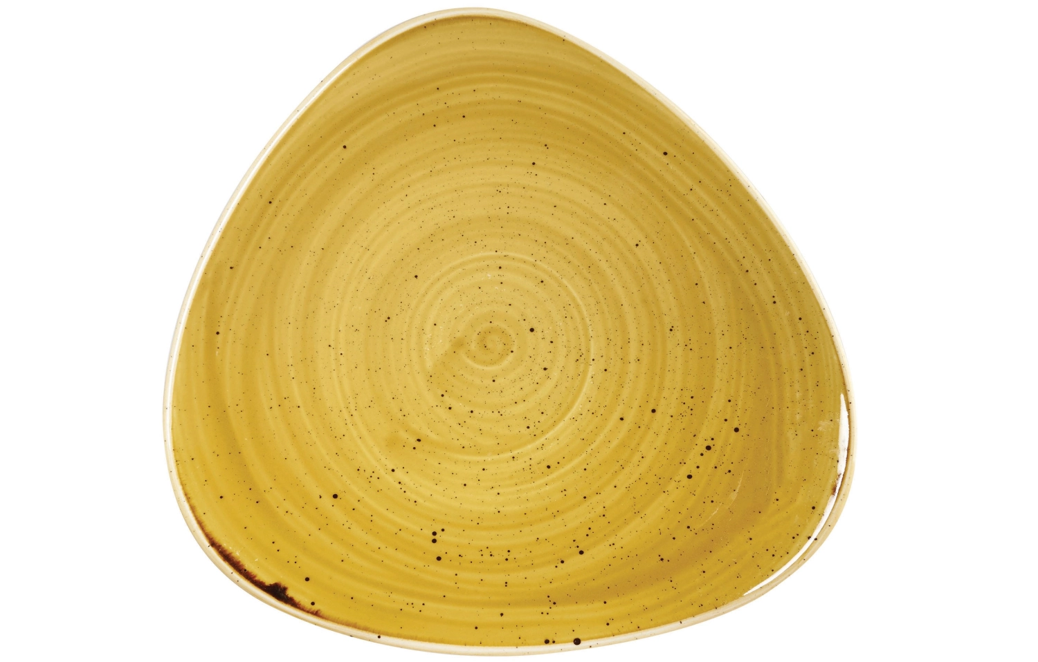 Stonecast Mustard Triangel Teller flach