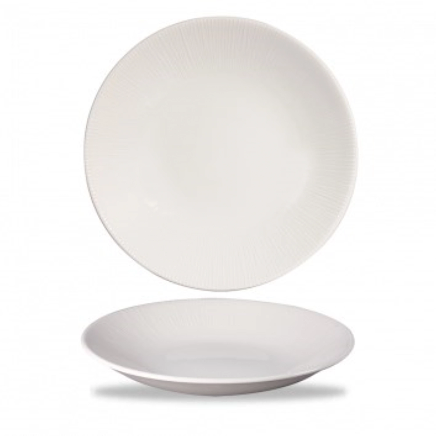 Bamboo White Coupe Teller tief