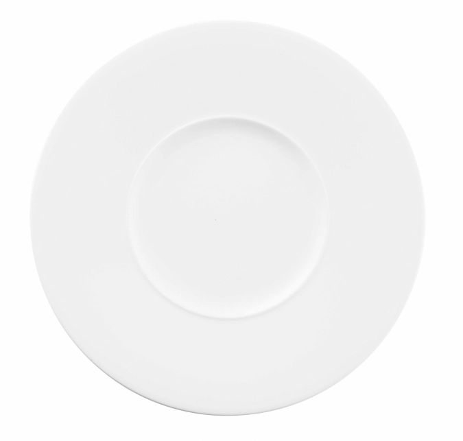 Assiette plate avec bord moyen de 28cm