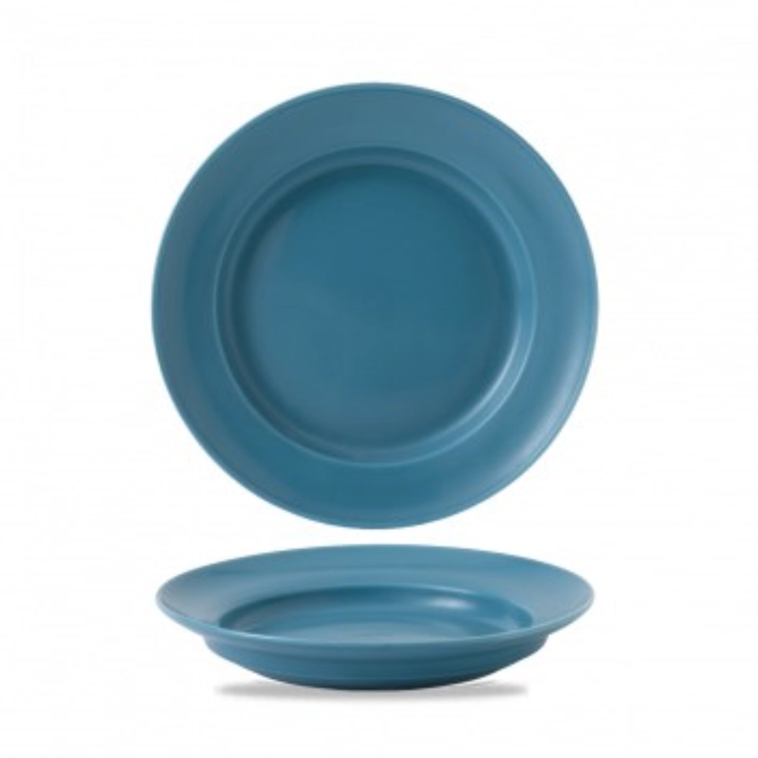 Future Care Blue Glaze Teller mit Fuss