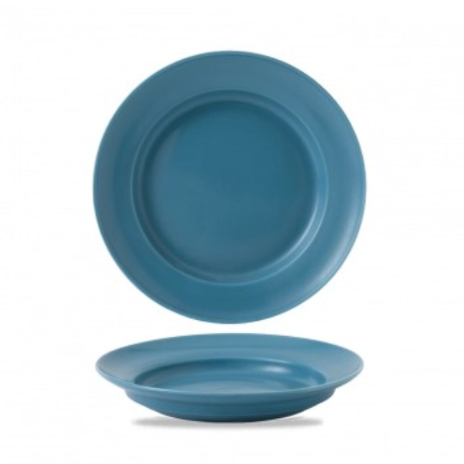 Future Care Blue Glaze Teller mit Fuss