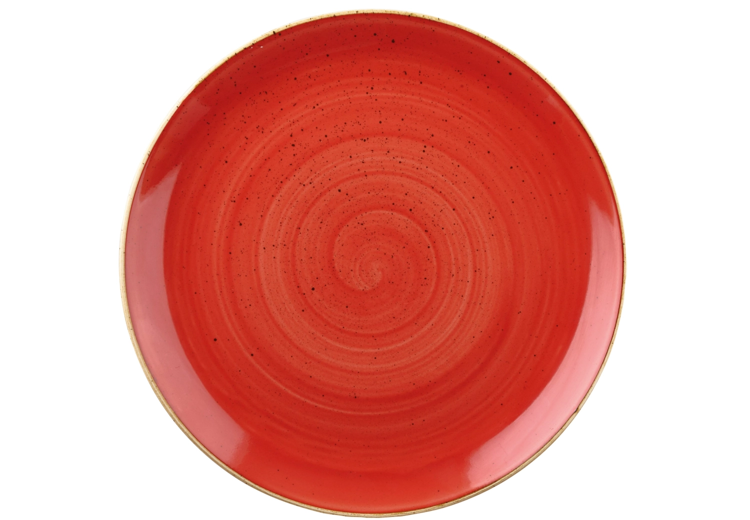 Stonecast berry red coupe assiette plate 16.5cm