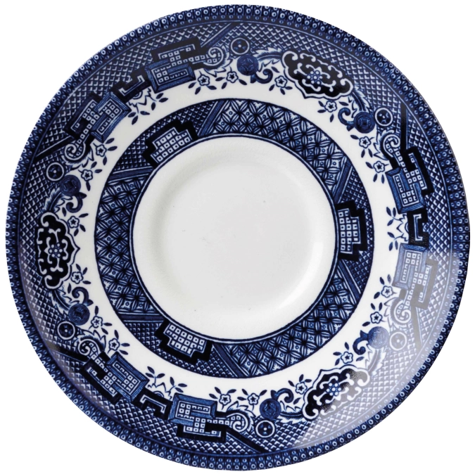 Vintage Prints Blue Willow Untertasse
