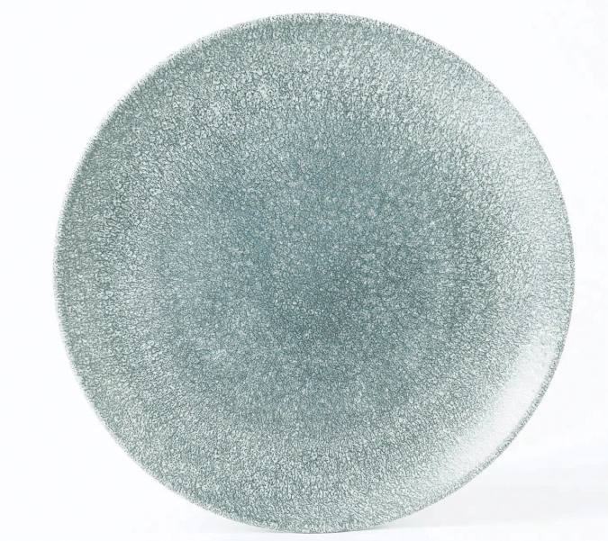 S.p. raku topaz blue coupe assiette plate 26cm