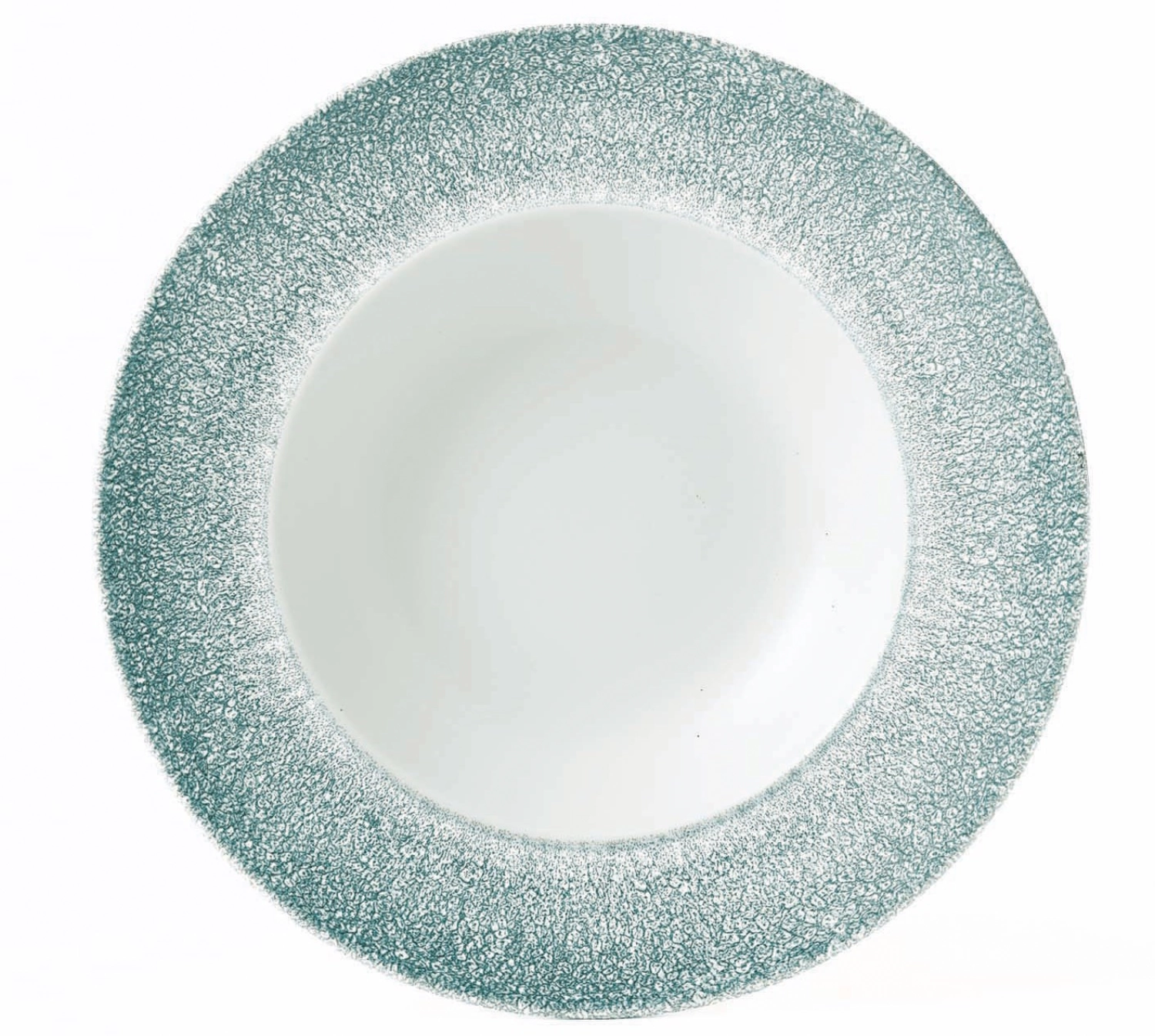 Assiette creuse avec aile decoree topaz blue 24cm 28.4cl