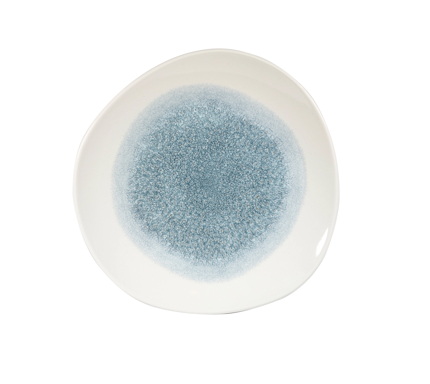 Assiette plate organic topaz blue 21cm