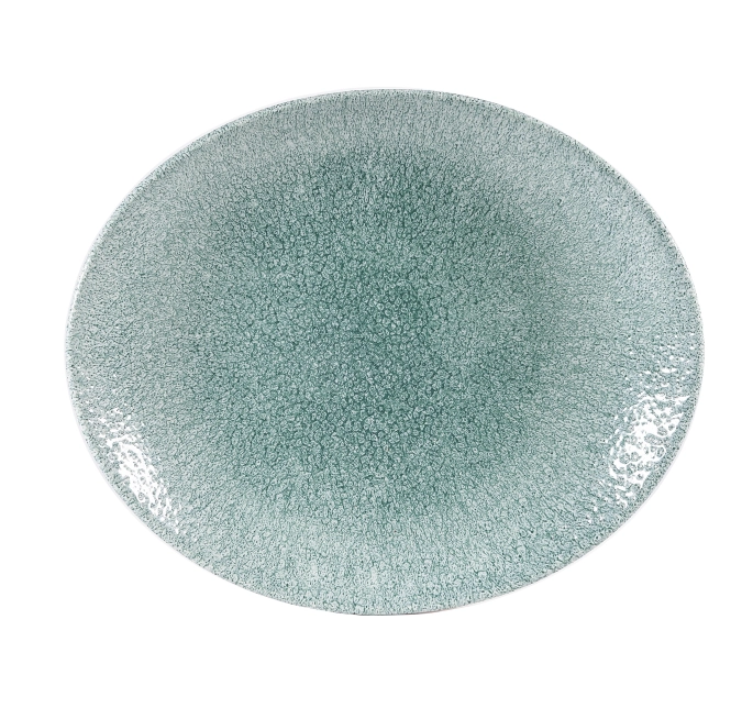 Assiette ovale jade green 27x22.9cm