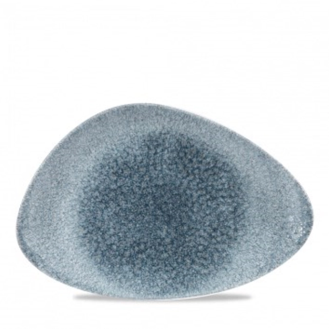 S.P. Raku Topaz Blue Triangel Platte